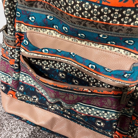 Patterned Boho Backpack - Picture 3 of 9